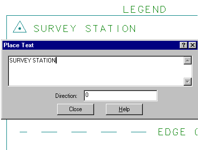 Place Text - Survey Station