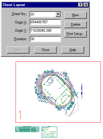 Diagram of the Sheet Layout Dialog Box