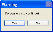 Warning Dialog