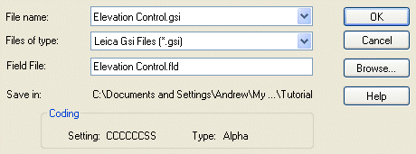 Create Field File Dialog