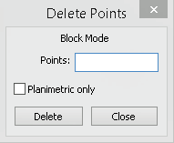 The Delete Points Dialog Box