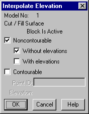 The Interpolate Elevations Dialog Box