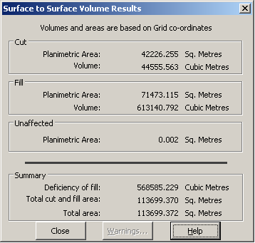 The Surface To Surface Volume Dialog Box