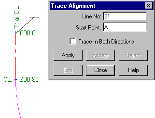 Trace Alignment Dialog Box