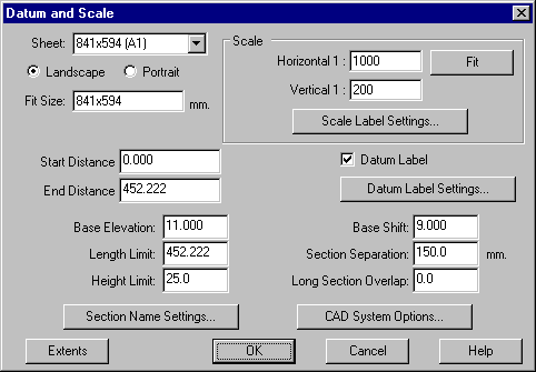 The Datum And Scale Dialog