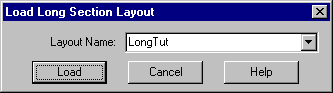 The Load Long Section Layout Dialog