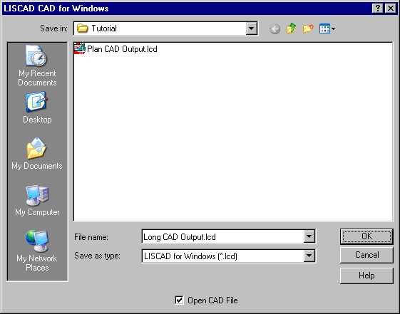 Save Cad File Dialog