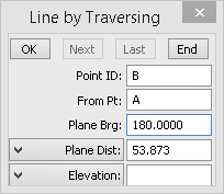 Create Point B By Traversing Dialog Box