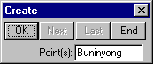 Create Line By Existing Points Dialog