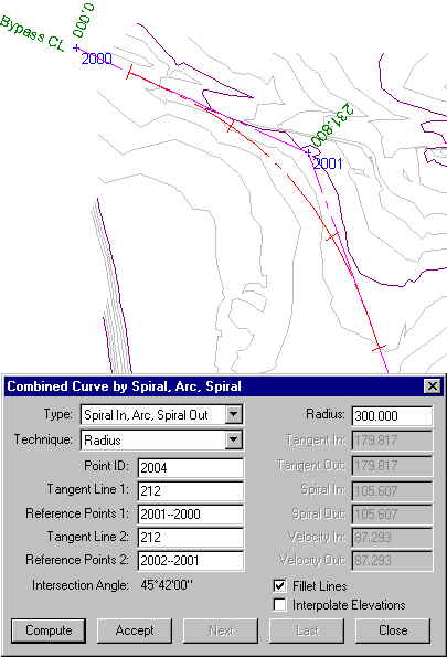 The Combined Curve Dialog Box