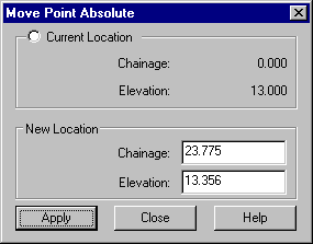 Move Point Absolute Dialog Box