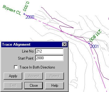 The Trace Alignment Dialog Box