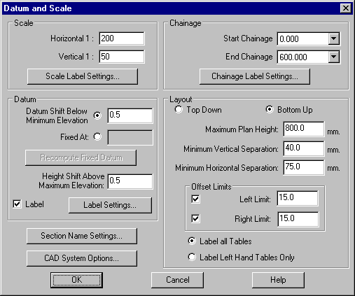 Datum And Scale Dialog