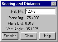 Bearing And Distance Dialog Box