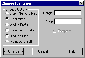 Change Identifiers Dialog