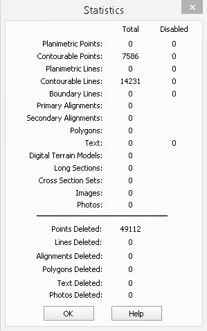 Statistics Dialog For Filtered File