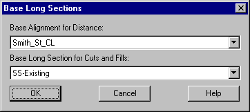 Base Long Sections Dialog