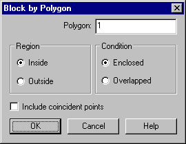 Block By Polygon Dialog Box