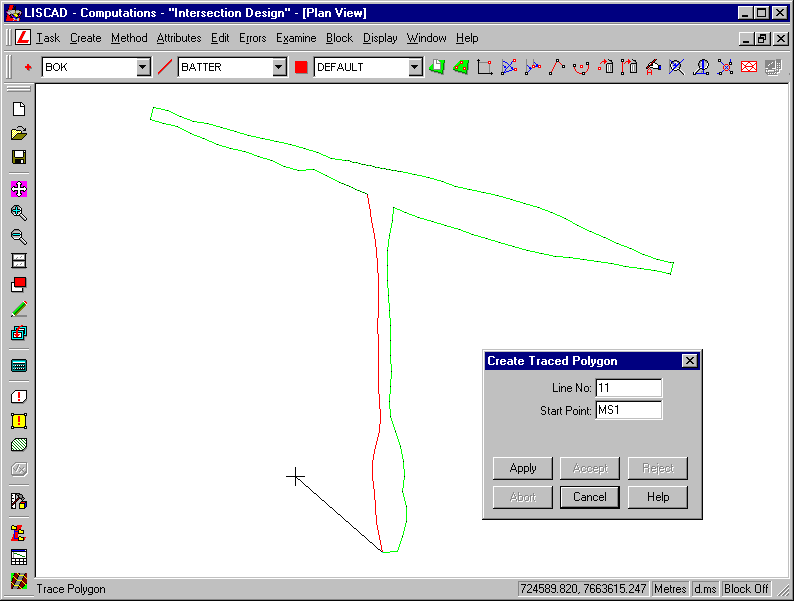 Create Polygon By Trace Dialog Box