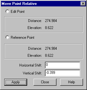 Move Point Relative Dialog