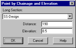 Create Point By Chainage And Elevation Dialog