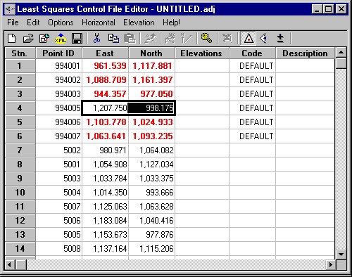 Least Squares Control File Editor