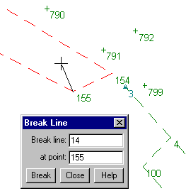 Showing Break Line Being Used