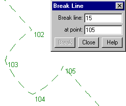 Showing Break Line Being Used