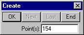 Create Line By Existing Points Dialog Box