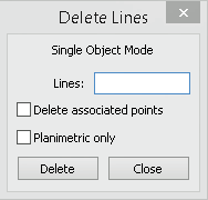 Showing Delete Line Being Used