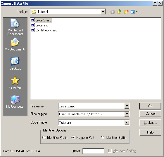 Import Data File dialog Box