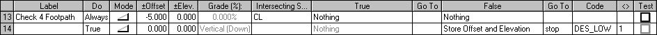 Template Rows 13 and 14