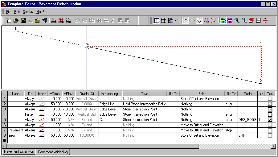 Pavement Widening Template