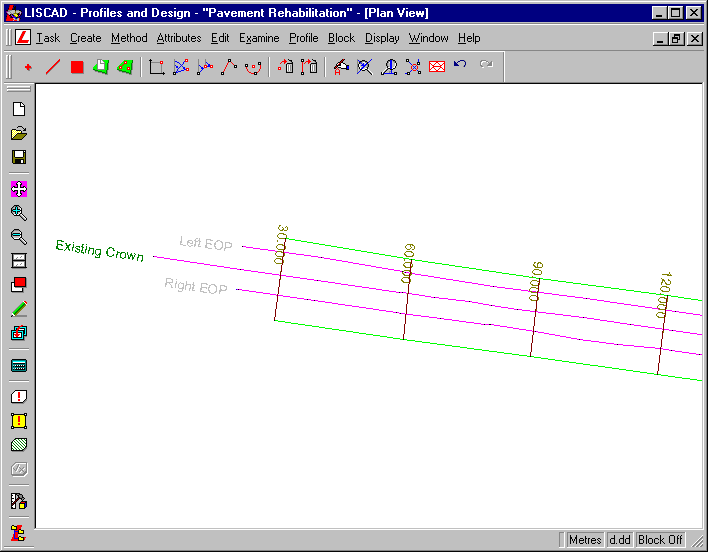 Plan View Showing Widened Pavement