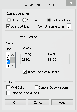 Code Definitions Dialog