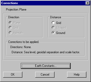 Corrections dialog Box