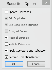 Reduction Options Dialog Box