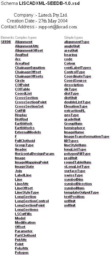 Introduction ot The LiscadXML-SEEDB schema