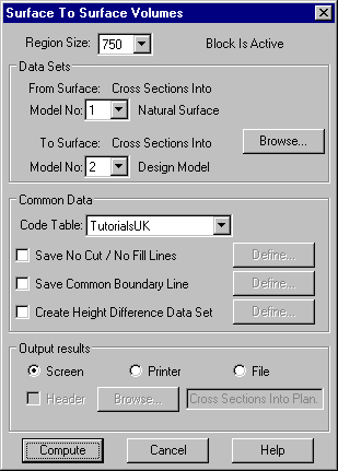 Surface To Surface Volumes Dialog Box