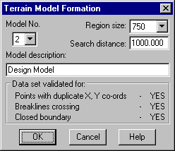 Terrain Model Formation Dialog