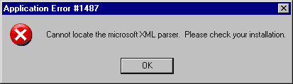 Parser Not Found Error Message