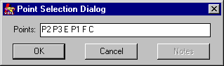 Point Selection Dialog - Selected