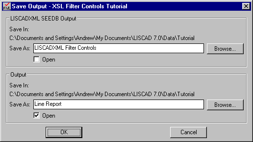 Save Output Dialog Box