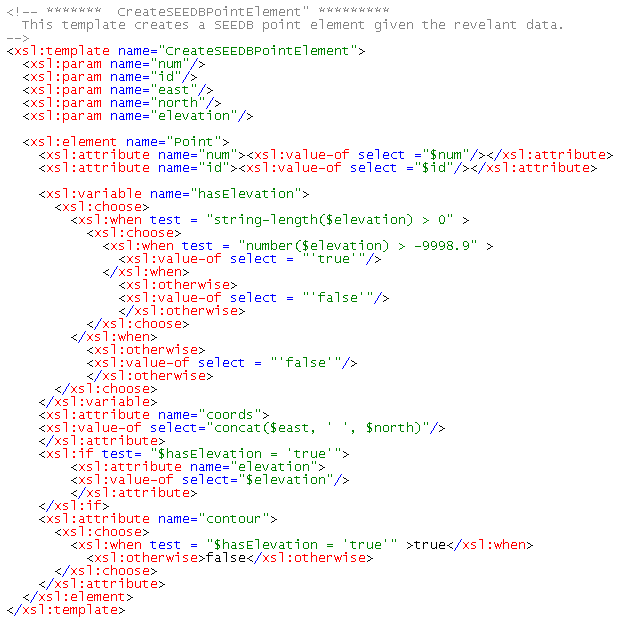 Template To CreateSEEDBPointElement