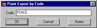 Point Export By Code Dialog Box