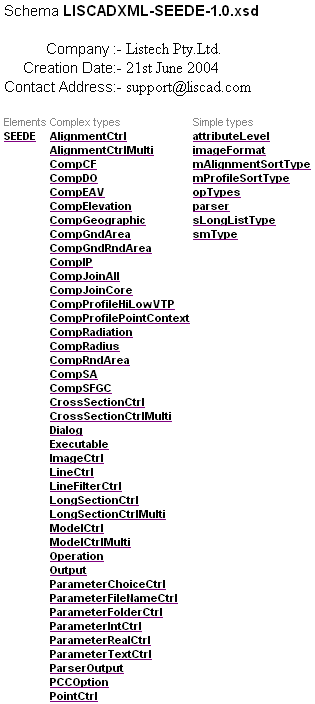 LISCADXML-SEEDE-1.0.xsd Documentation Heading