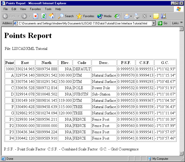 Final Points Report In Internet Explorer