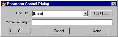 Parameter Control Dialog