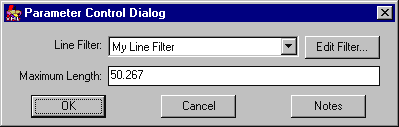 Parameter Control Dialog