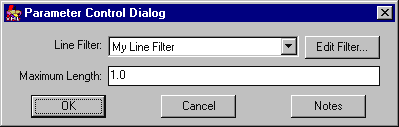 Parameter Control Dialog